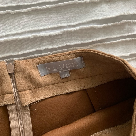 Size medium suede brown tie skirt size M - Picture 2 of 2